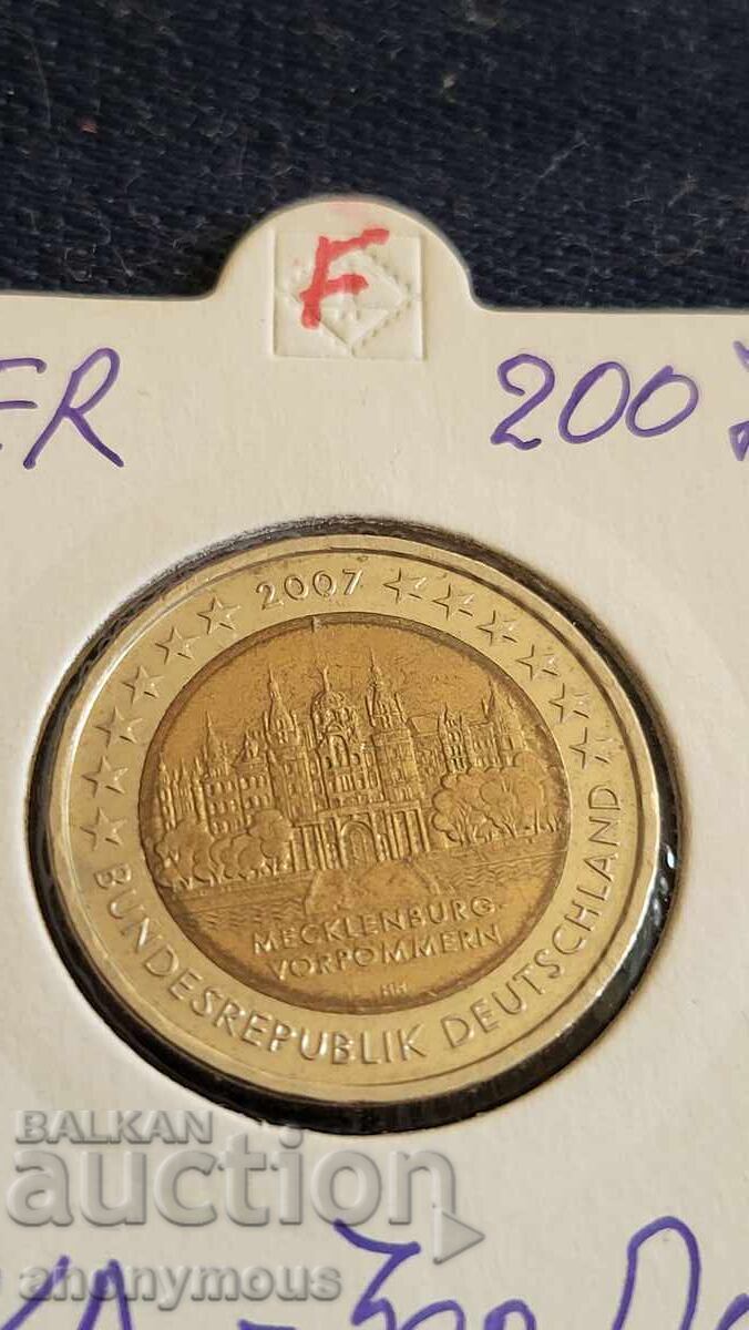 Mecklenburg-Vorpommern, Mecklenburg 2 Euro Coin Germany F