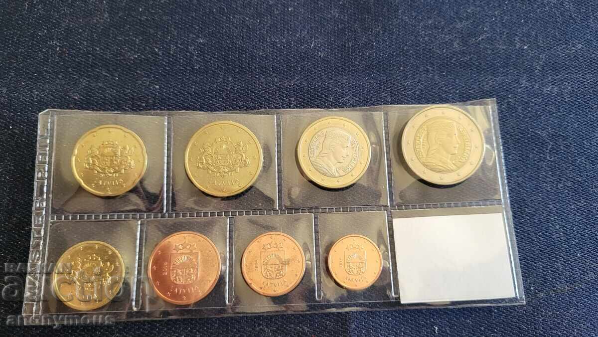 Λοτ, σετ, σετ ευρωνομισμάτων Λετονίας 2014 με τιμή 25.00 BGN | € 12.78