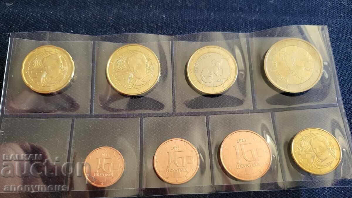 Лот, сет, комплект евро монети Хърватия 2023