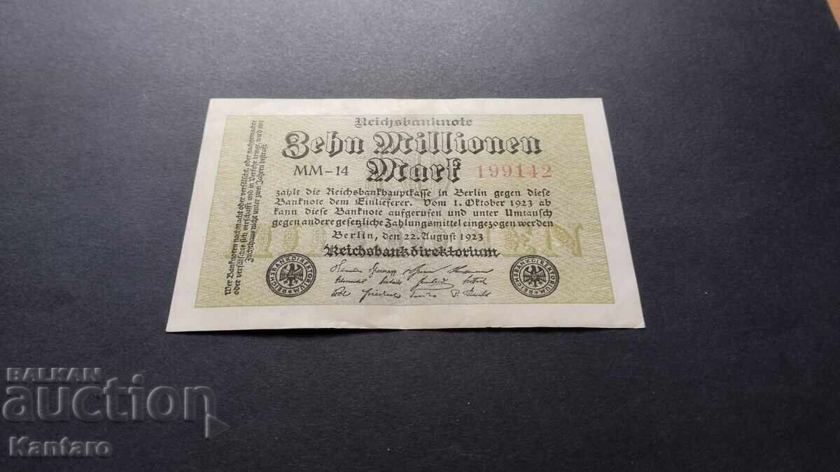 Banknote - GERMANY - 10,000,000 marks - 1923 with price 4.00 BGN | € 2.05 Banknote - GERMANY - 10,000,000 marks - 1923 with price 4.00 BGN | € 2.05