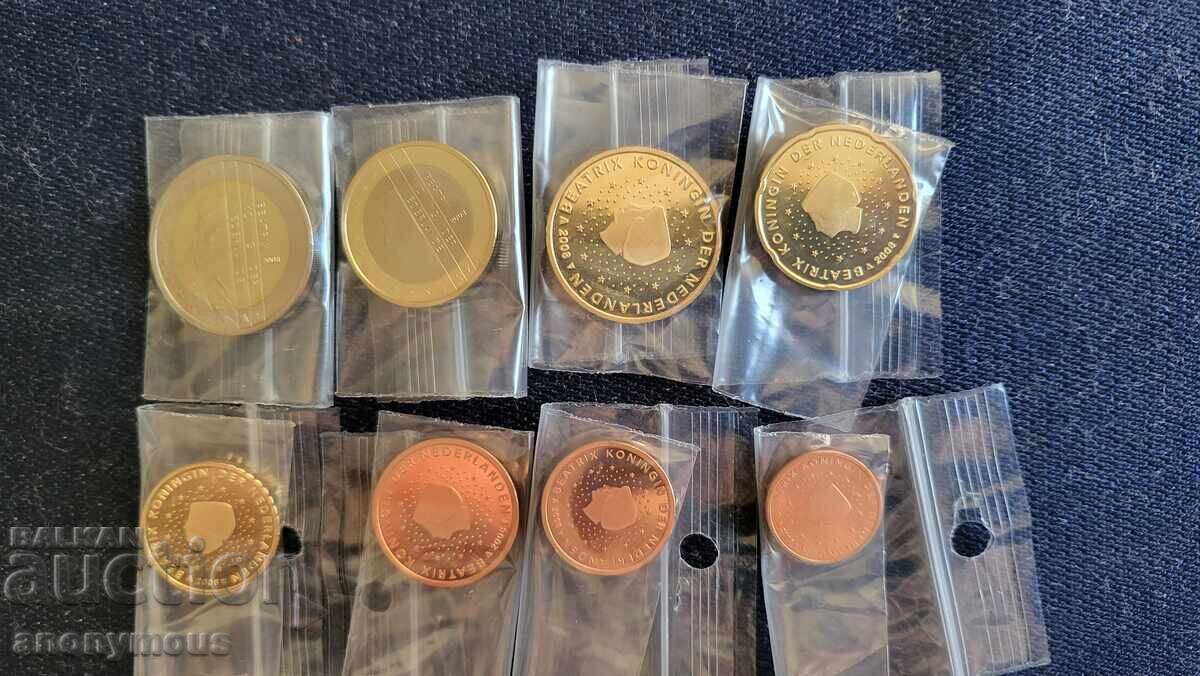 Λοτ, σετ, σετ ευρώ νομισμάτων Ολλανδίας 2008 με τιμή 35.00 BGN | € 17.90