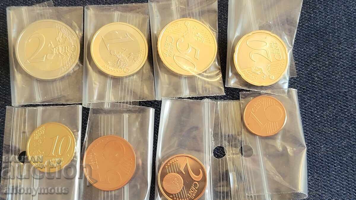 Λοτ, σετ, σετ ευρώ νομισμάτων Ολλανδίας 2008