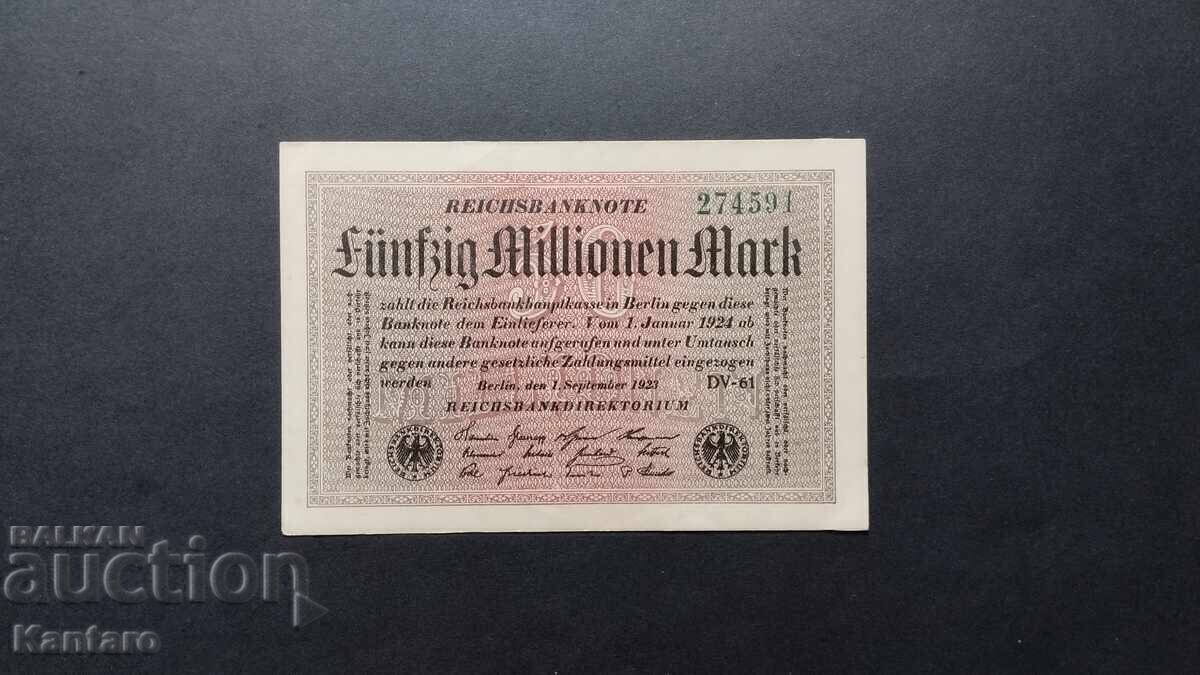 Bancnotă - GERMANIA - 50.000.000 mărci - 1923 Bancnotă - GERMANIA - 50.000.000 mărci - 1923