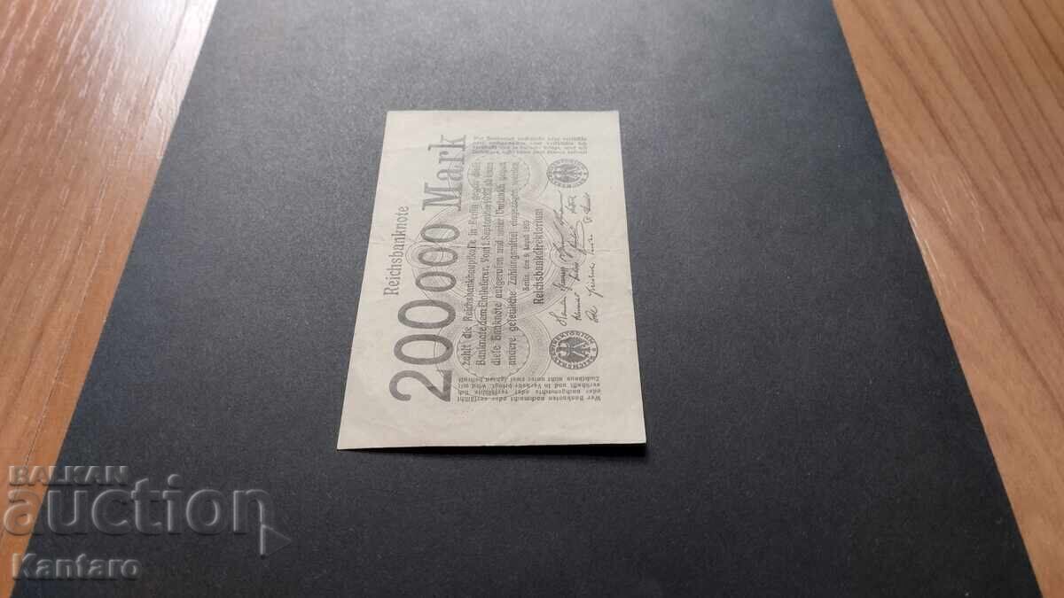 Аукцион Банкнота - ГЕРМАНИЯ - 200 000 марки - 1923 г. Аукцион Банкнота - ГЕРМАНИЯ - 200 000 марки - 1923 г.