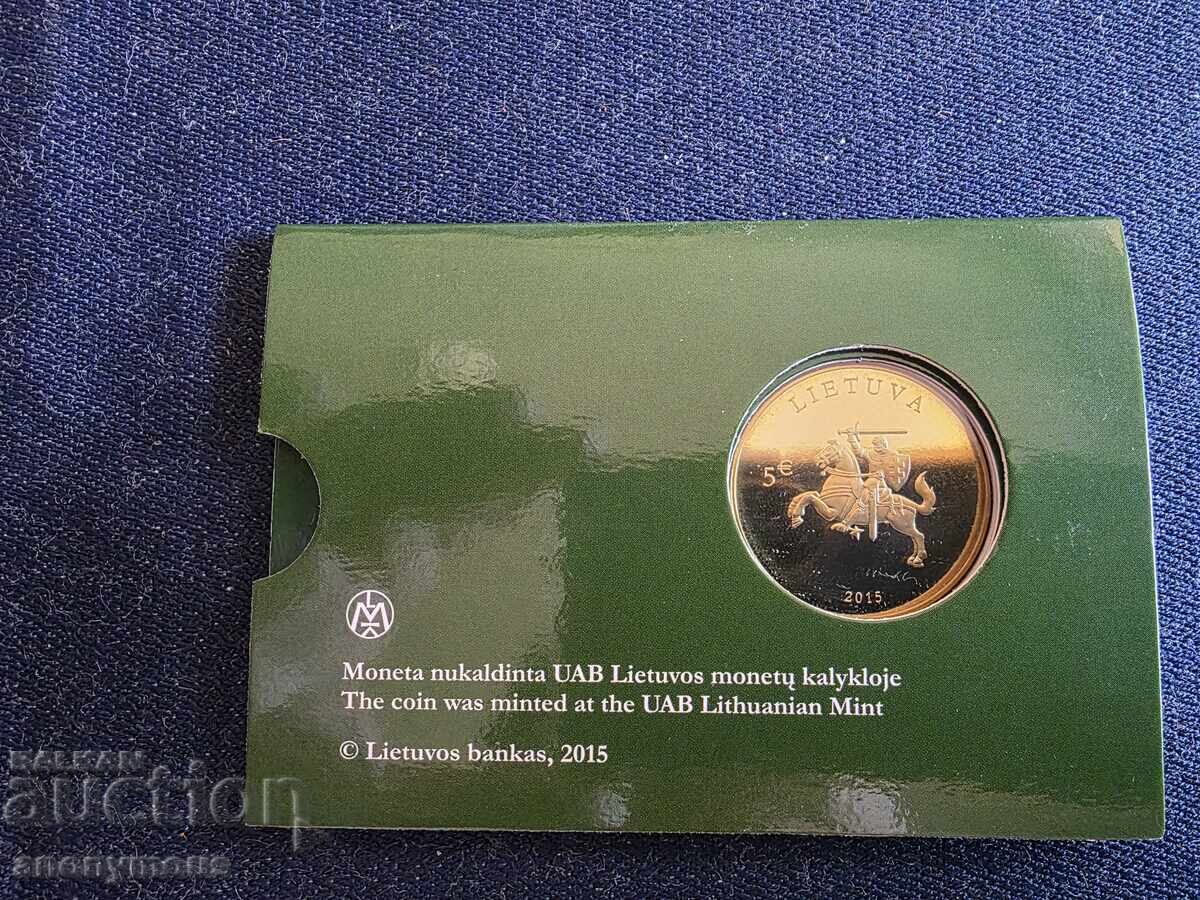 25 Χρόνια Ανεξαρτησίας 5 ευρώ νόμισμα Λιθουανία 2015 με τιμή 40.00 BGN | € 20.45