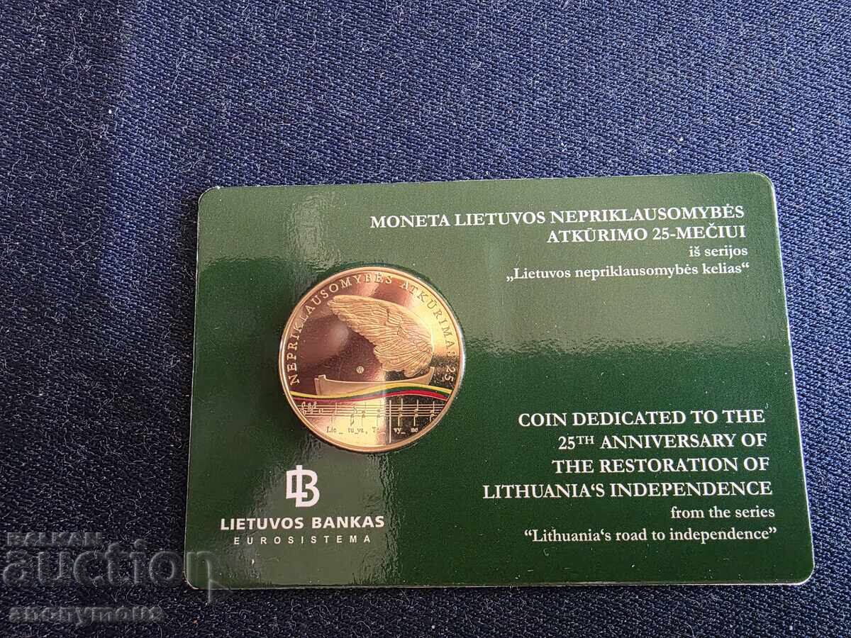 Δημοπρασία 25 Χρόνια Ανεξαρτησίας 5 ευρώ νόμισμα Λιθουανία 2015