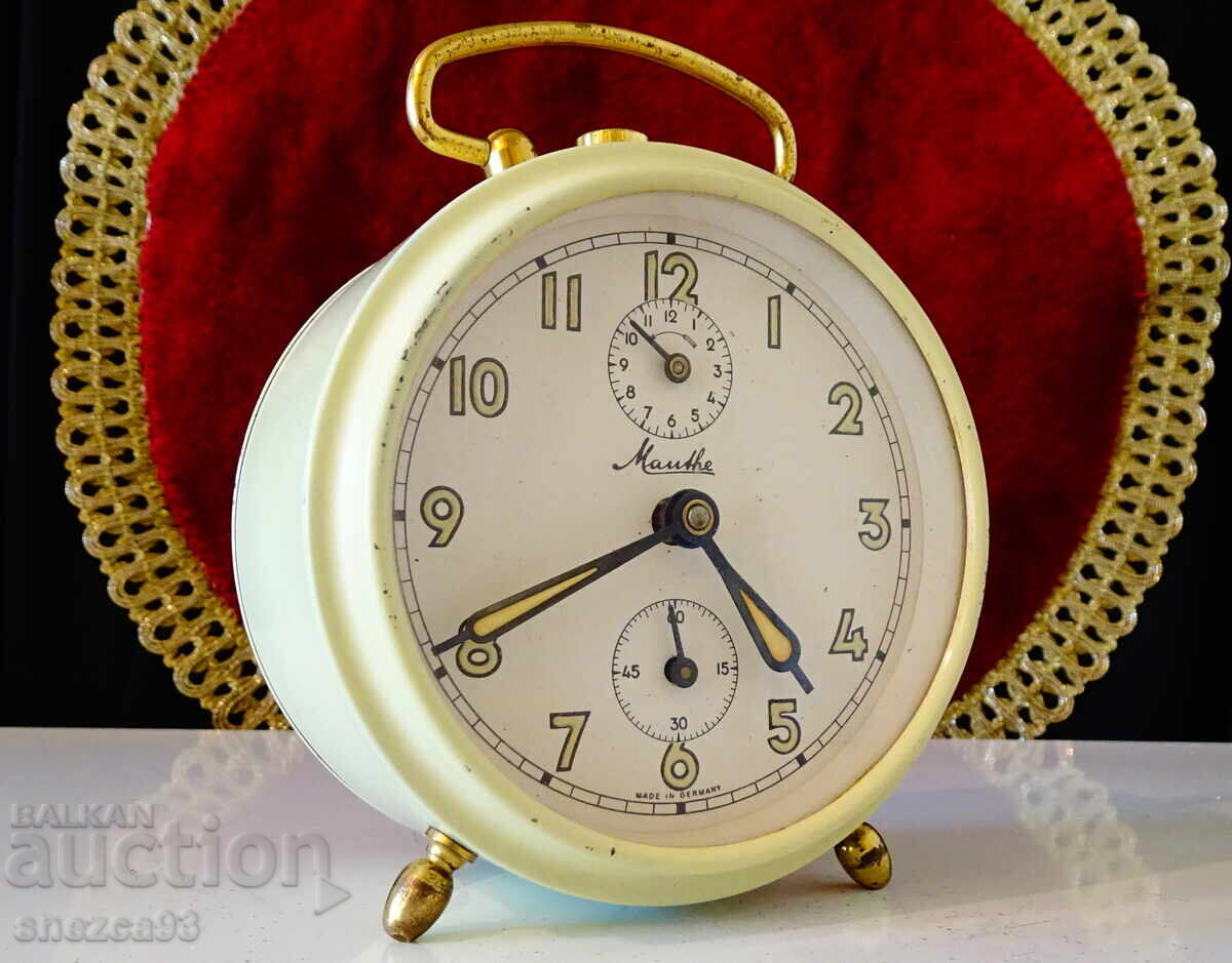 German mechanical watch, alarm clock Mauthe German mechanical watch, alarm clock Mauthe