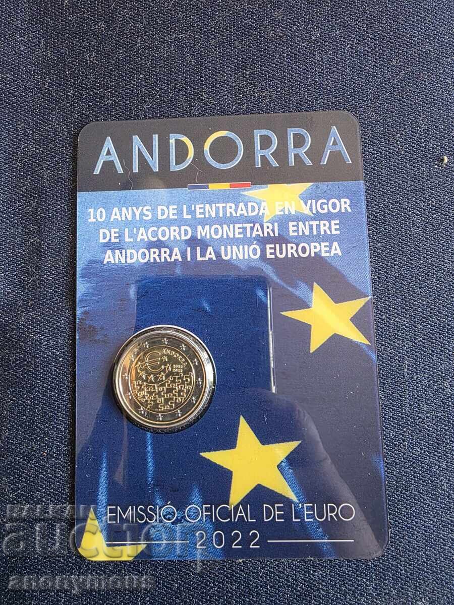 10 χρόνια από τη συμφωνία 2 ευρώ νόμισμα Ανδόρα 2022 10 χρόνια από τη συμφωνία 2 ευρώ νόμισμα Ανδόρα 2022
