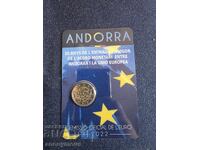 10 години от споразумението 2 евро монета Андора 2022
