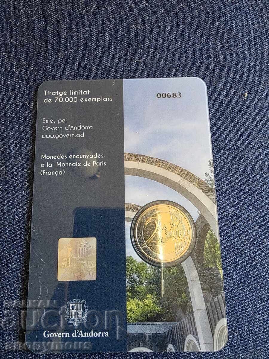 100 γρ. κορώνα της Παρθένου Μαρίας 2 ευρώ νόμισμα Ανδόρα 2021 με τιμή 60.00 BGN | € 30.68