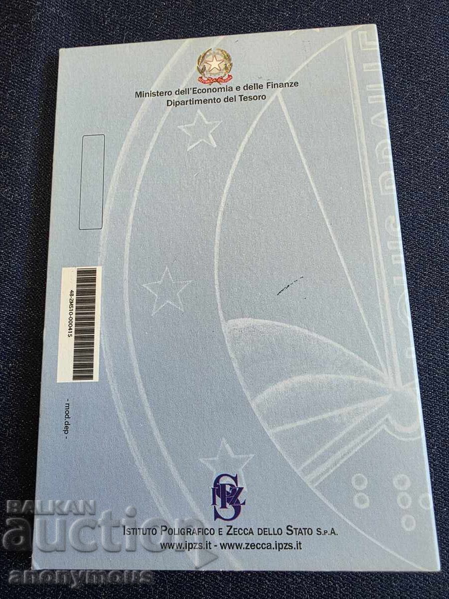 Licitație 200 de ani Louis Braille, alfabetul 2 euro monedă Italia 2009