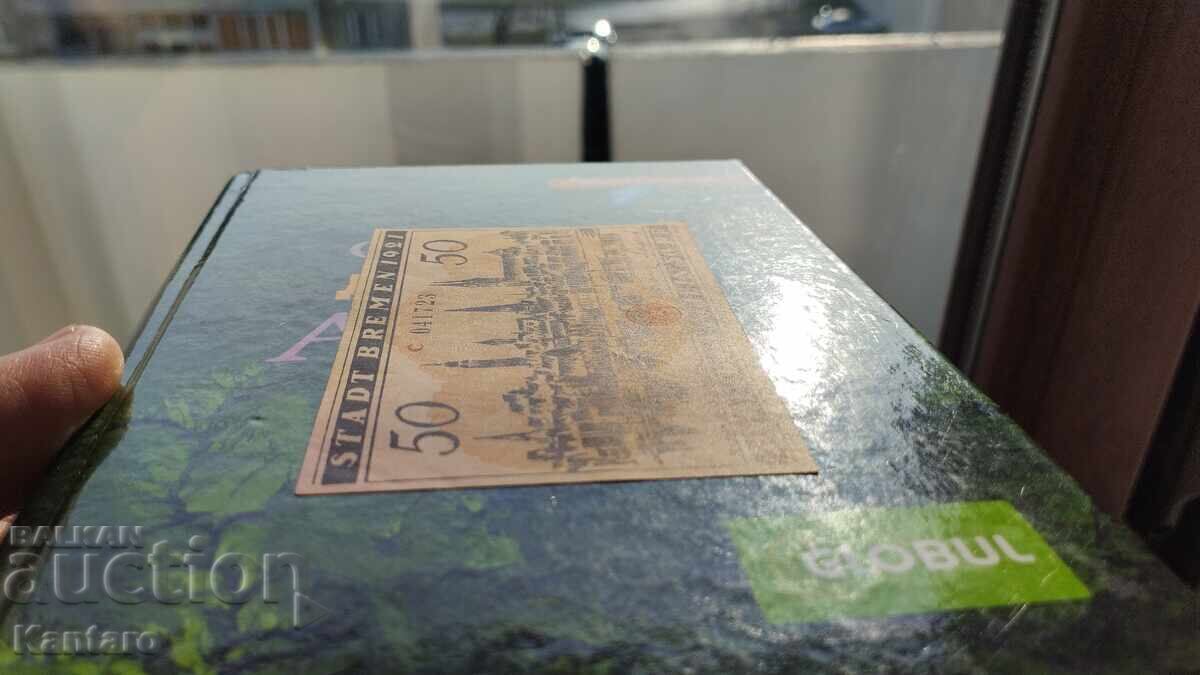 Банкнота - ГЕРМАНИЯ - 50 пфенига - 1921 г. - Бремен - UNC - 6