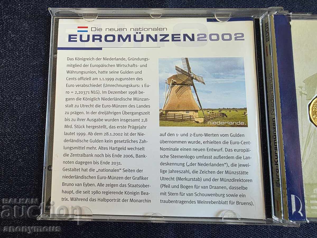 Σετ, σετ, παρτίδα νομισμάτων ευρώ Ολλανδίας, Ολλανδία 2002 με τιμή 35.00 BGN | € 17.90