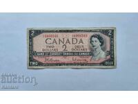 Bancnotă - CANADA - 2 dolari - 1954