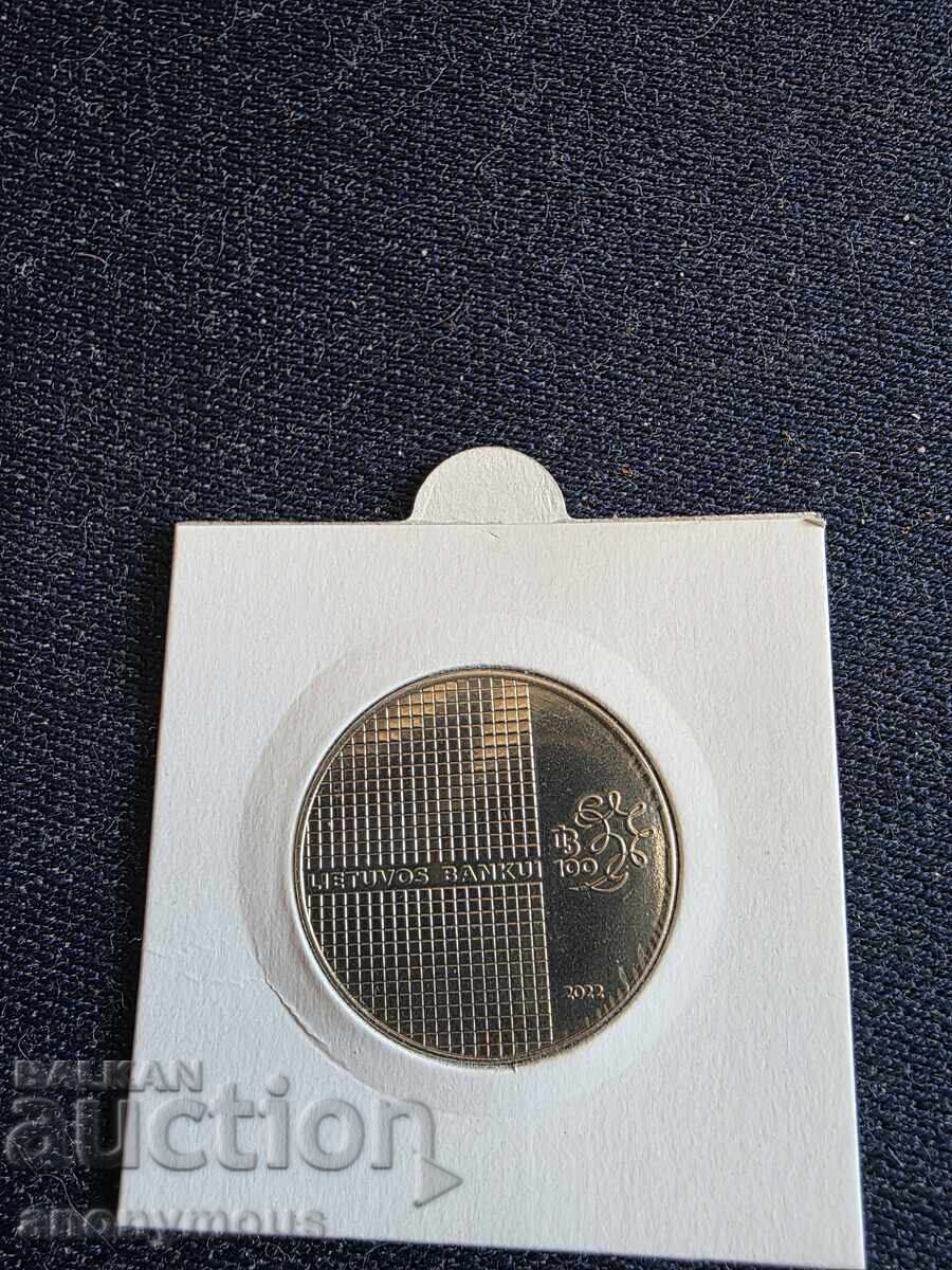 Евро монета Литва 1.5 евро 2022