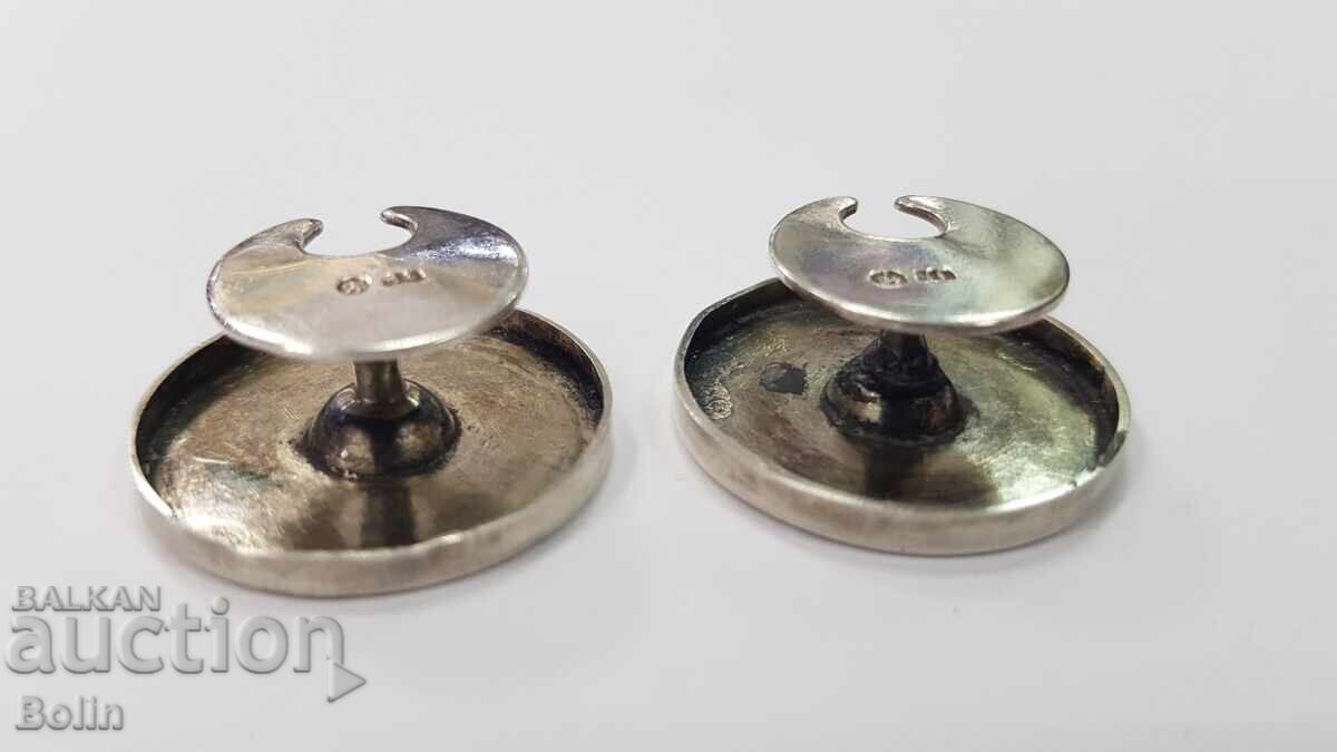 Auction  Russian Imperial Silver Enamel Cufflinks - 84 pr. - with Box 19th c