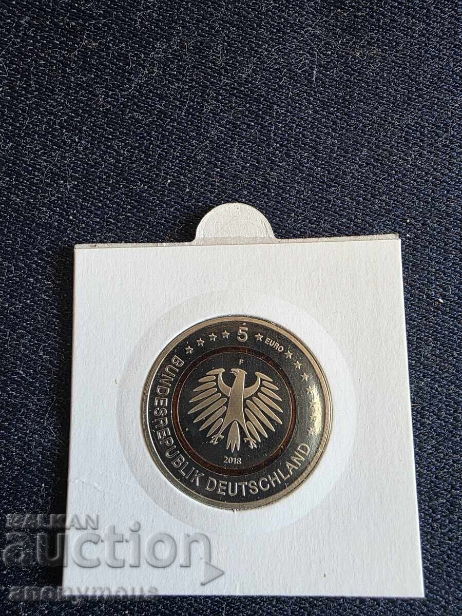 5 Euro coin Germany subtropical zone, region F 2018 with price 25.00 BGN | € 12.78 5 Euro coin Germany subtropical zone, region F 2018 with price 25.00 BGN | € 12.78