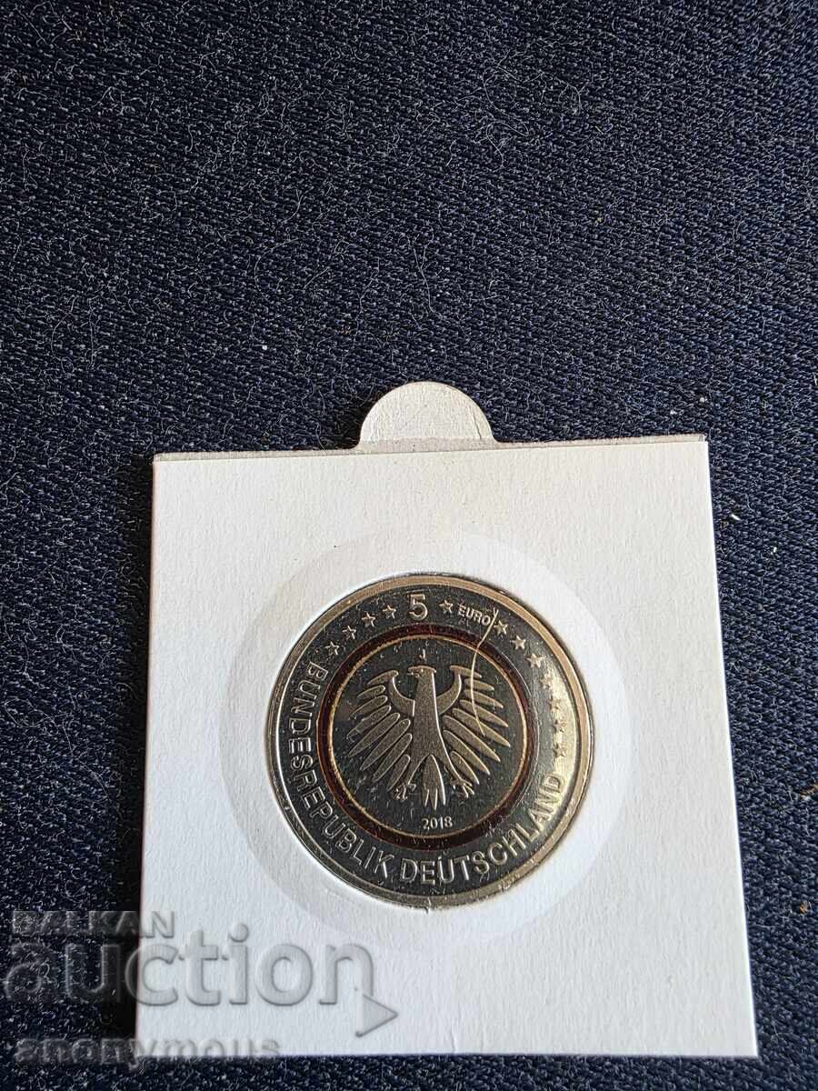 5 Euro Coin Germany Subtropical Belt, Region J 2018 with price 25.00 BGN | € 12.78 5 Euro Coin Germany Subtropical Belt, Region J 2018 with price 25.00 BGN | € 12.78