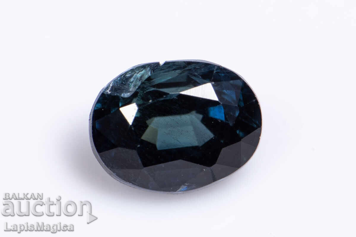 Blue sapphire 0.46ct untreated oval cut