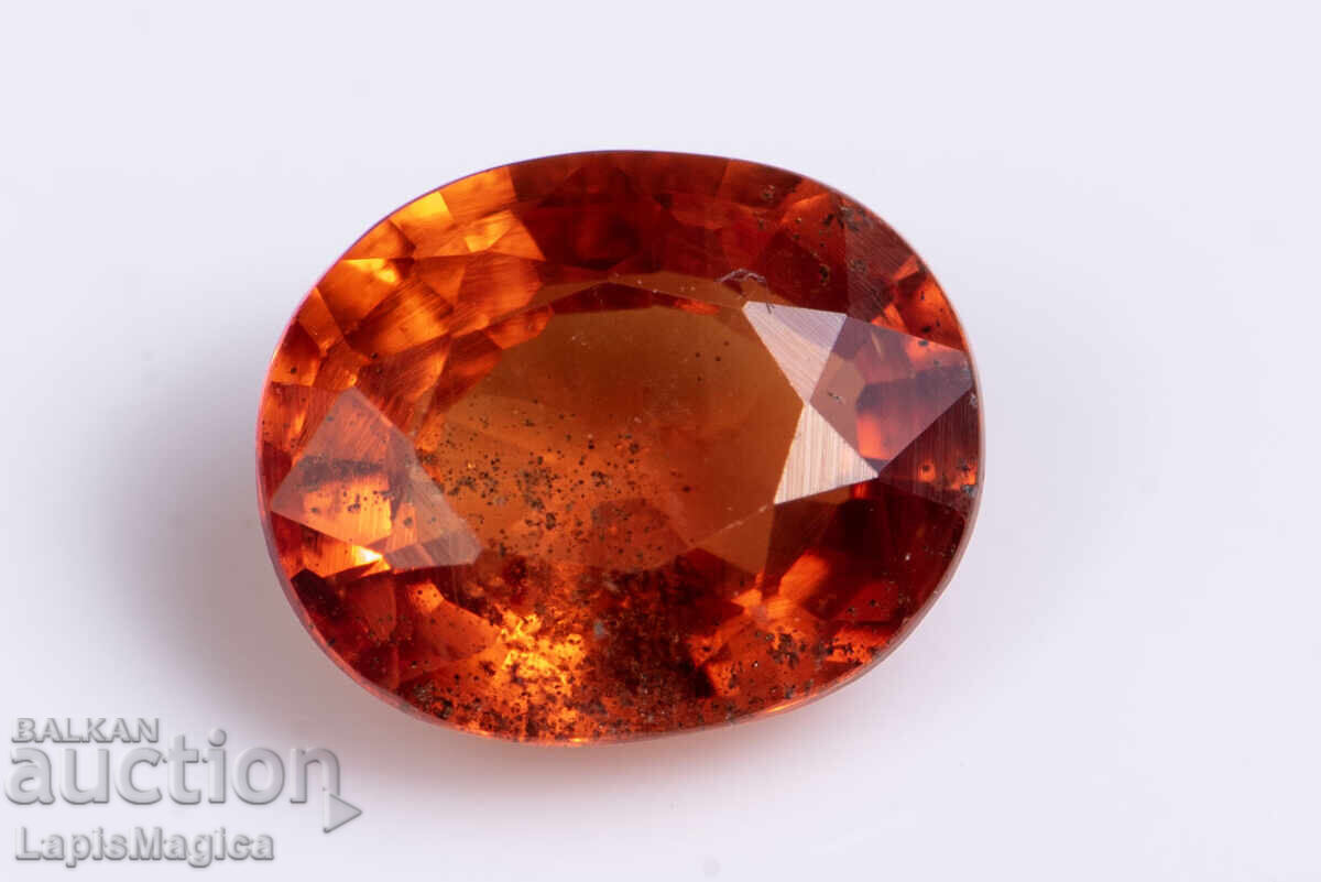Orange Sapphire 0.61ct Oval Cut