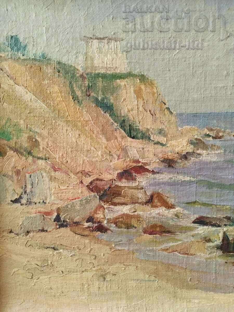 Аукцион Картина, море,курорт Дружба,1965 г.,худ.Н.Алеков(1922-2002)