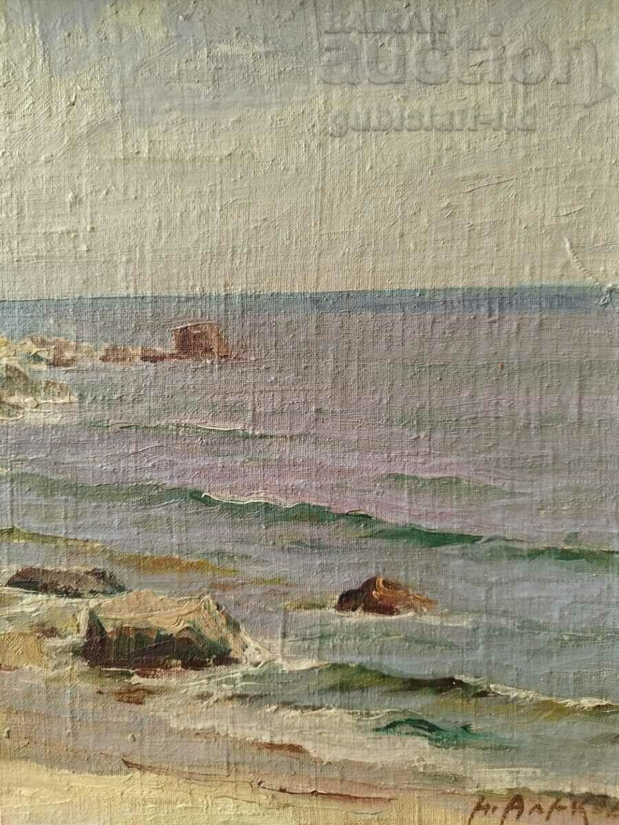 Доставка на Картина, море,курорт Дружба,1965 г.,худ.Н.Алеков(1922-2002)