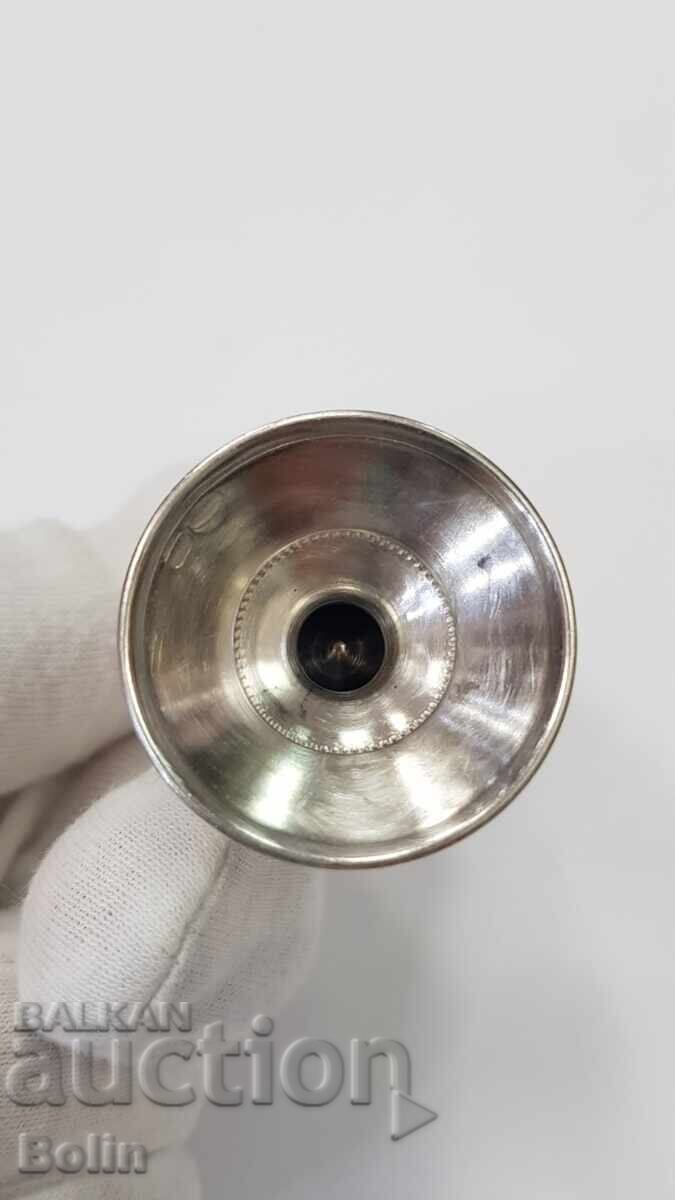 Παράδοση Ασημένιο επιχρυσωμένο ρωσικό σοβιετικό φλιτζάνι, ποτήρι βότκας - 875 π