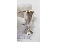 Silver gilded Russian USSR shot glass, vodka glass - 875 assay