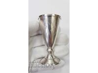 Silver gilded Russian USSR shot glass, vodka glass - 875 assay