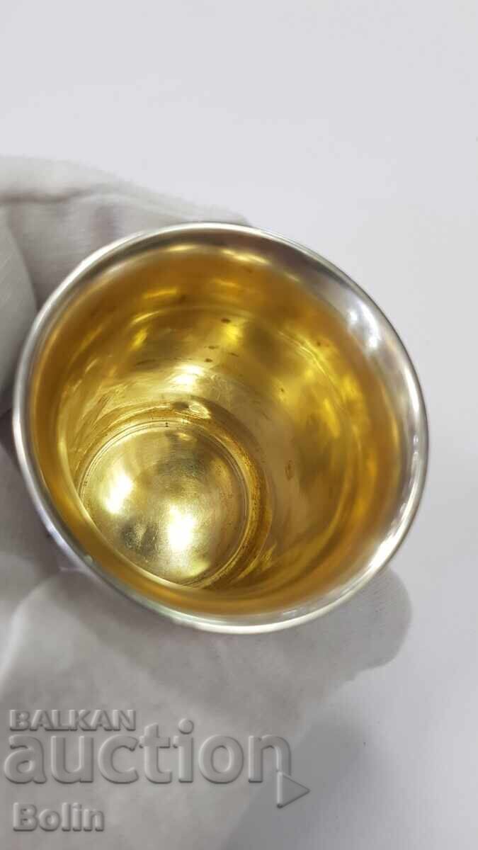 Аукцион Колекционна сребърна позлатена чаша, чашка - Европа - 19.век