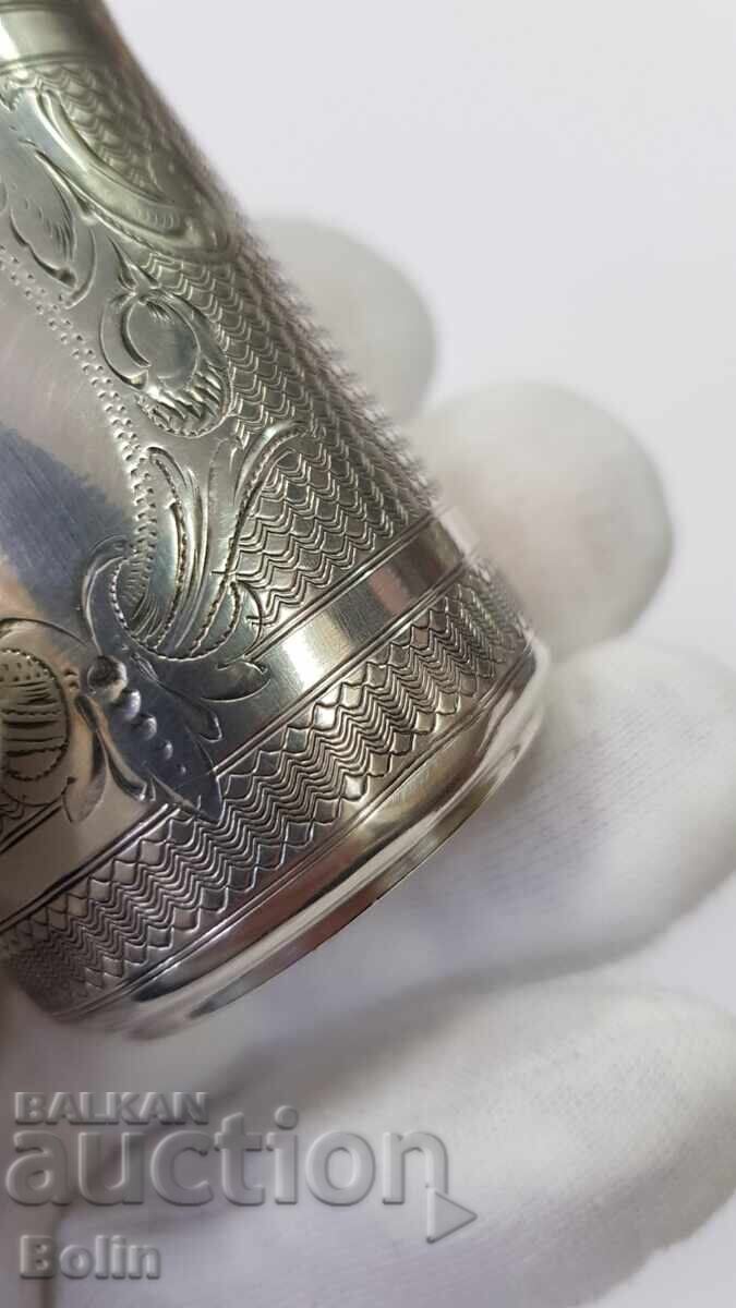 Доставка на Колекционна сребърна позлатена чаша, чашка - Европа - 19.век