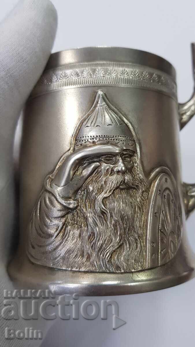 Πολύ σπάνιο ρωσικό αυτοκρατορικό ποτήρι με θήκη και ΒΟΓΑΤΙΡ 84 - πρ με τιμή 3900.00 BGN | € 1994.04