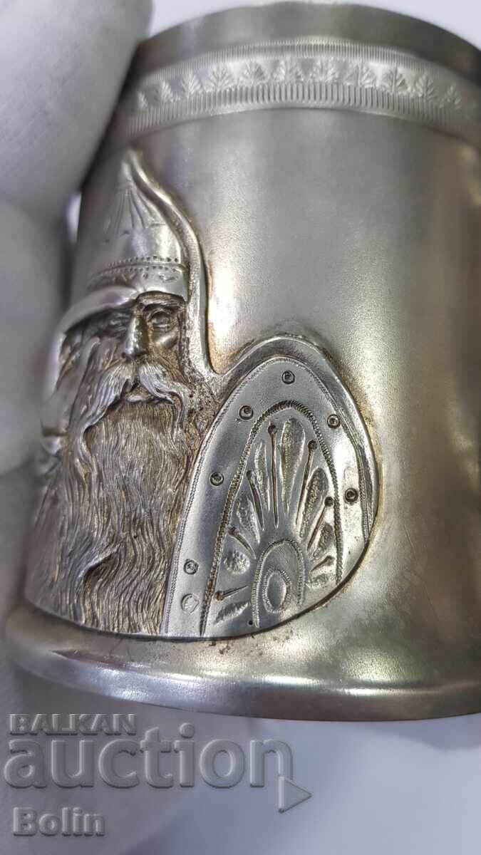 Δημοπρασία Πολύ σπάνιο ρωσικό αυτοκρατορικό ποτήρι με θήκη και ΒΟΓΑΤΙΡ 84 - πρ