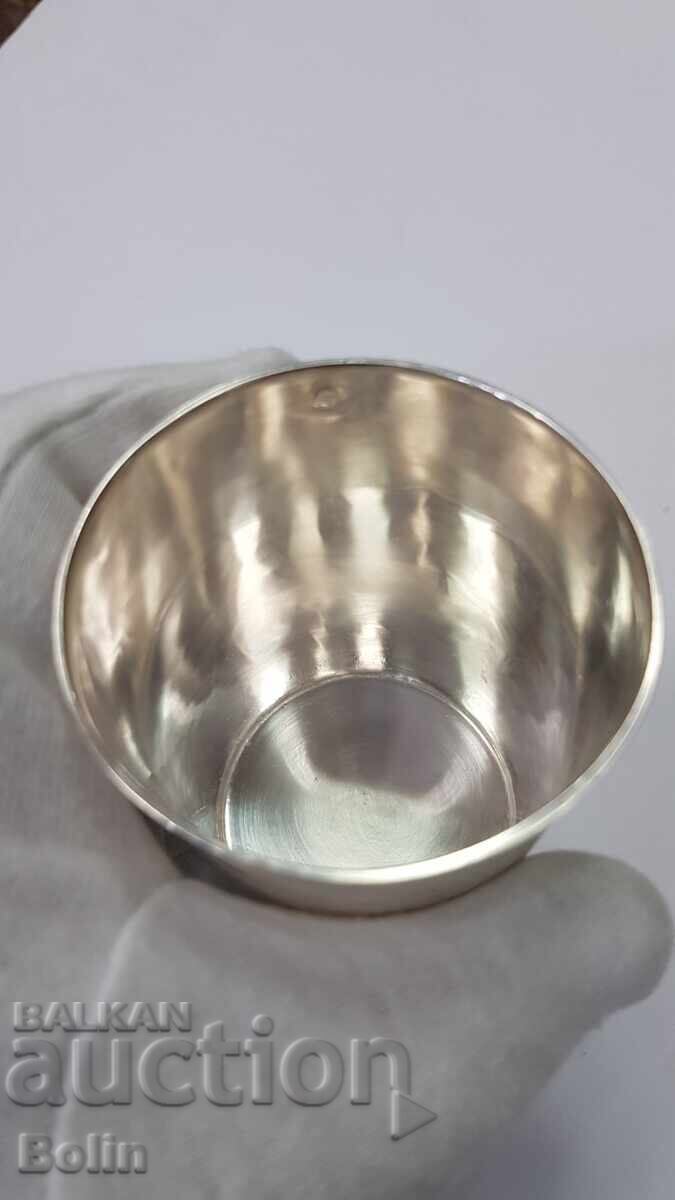 Сребърна френска чаша за вода, вино - 1895 г. С.D.ROUSSEL - 5