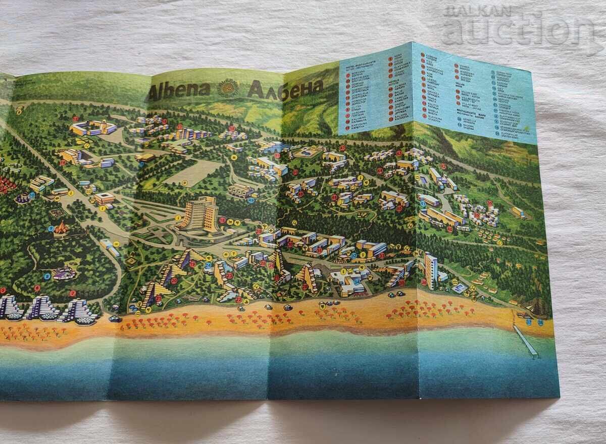 ALBENA RESORT HOTELS FACILITIES BROCHURE 198.. (year) with price 10.00 BGN | € 5.11 ALBENA RESORT HOTELS FACILITIES BROCHURE 198.. (year) with price 10.00 BGN | € 5.11