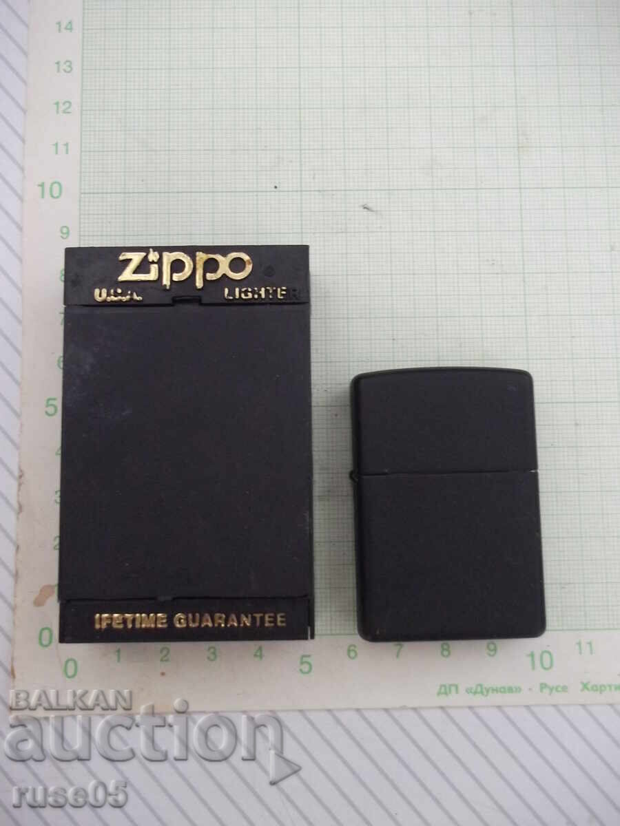 Zippo petrol lighter, black, with working flint - 5