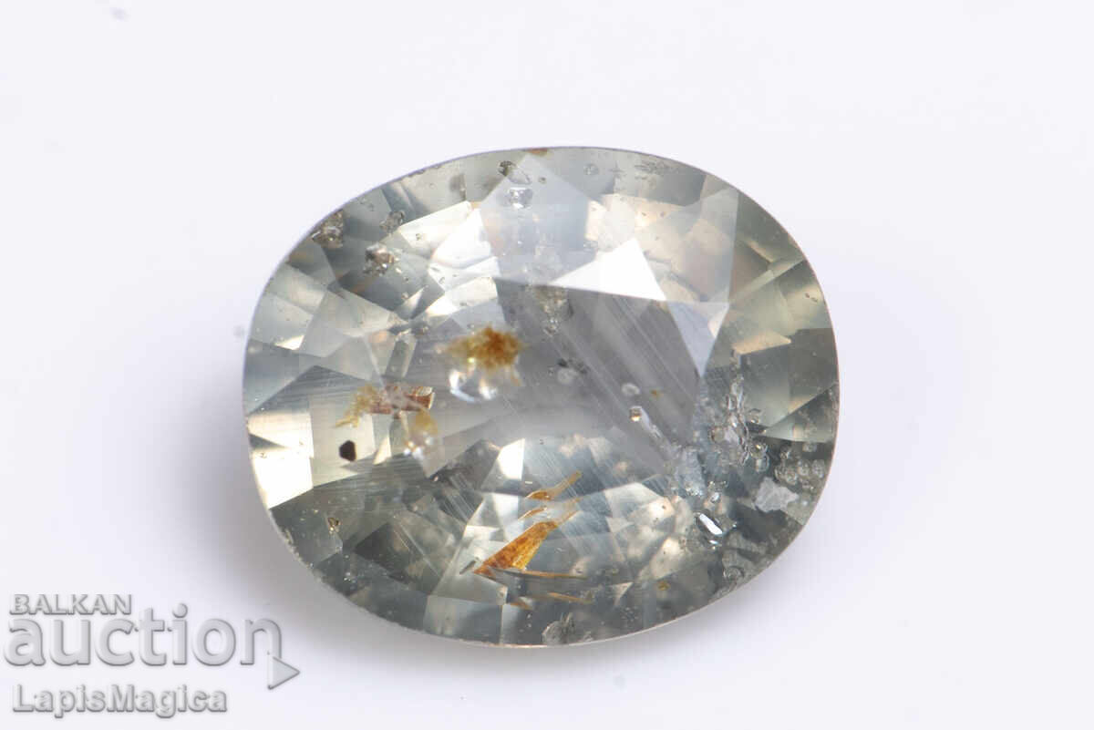 Зелен сапфир 1.05ct нетретиран овална шлифовка