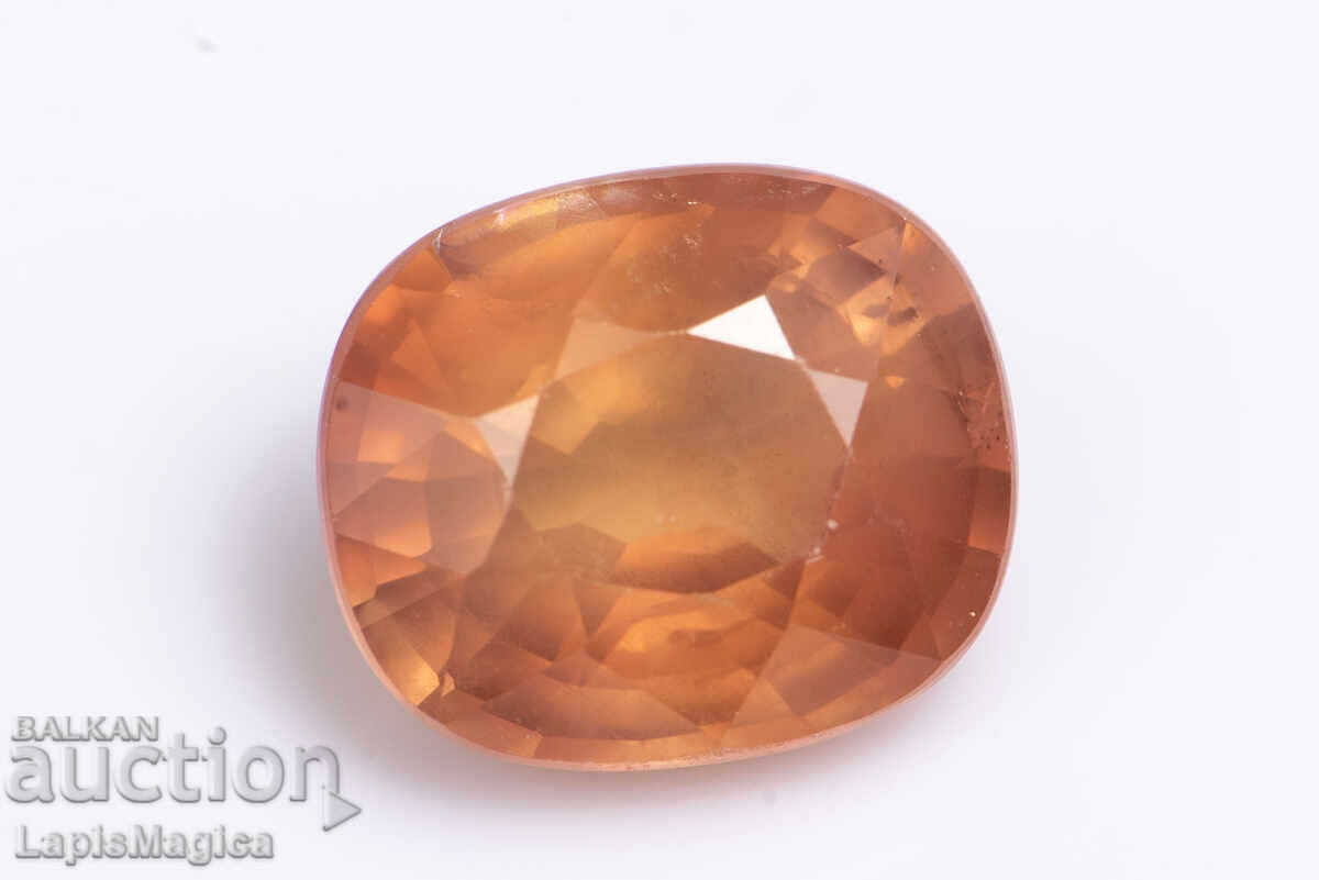 Πορτοκαλί ζαφείρι 1.55ct α-θεραπευμένο οβάλ κοπής