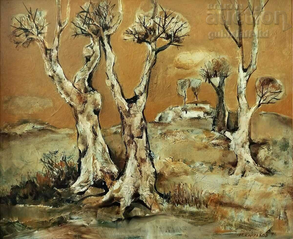 Picture, "At the end of autumn", art. P. Kairakov, 1991 with price 830.00 BGN | € 424.37
