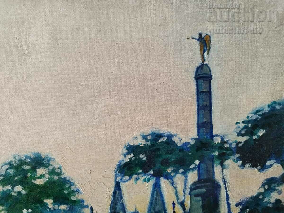 Picture "Shatele Square", art. V. Ilibaev, 1997 with price 2200.00 BGN | € 1124.84