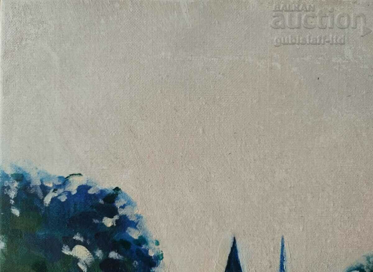 Δημοπρασία Εικόνα "Satele Square", τέχνη. V. Ilibaev, 1997