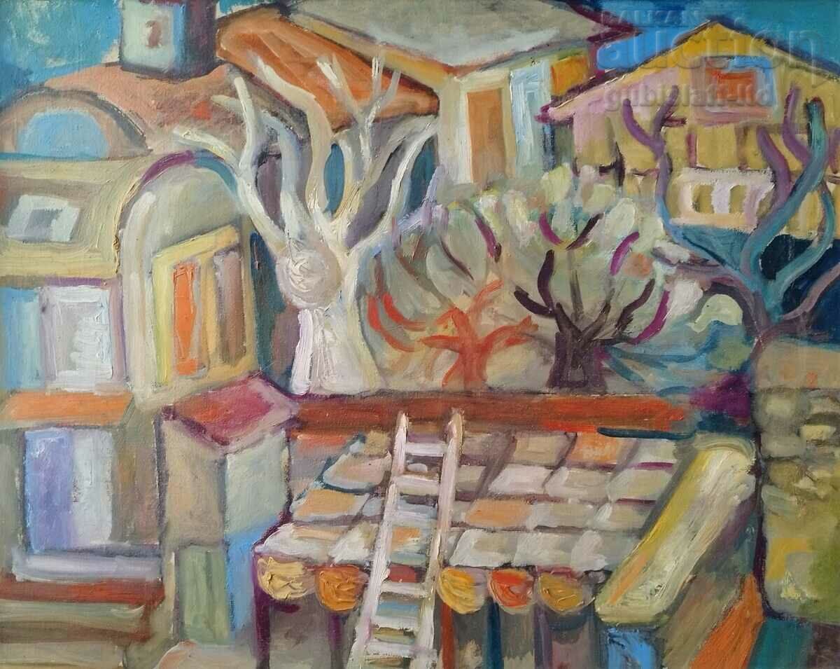 Painting, landscape, art. Maria Kancheva, 1990s with price 550.00 BGN | € 281.21