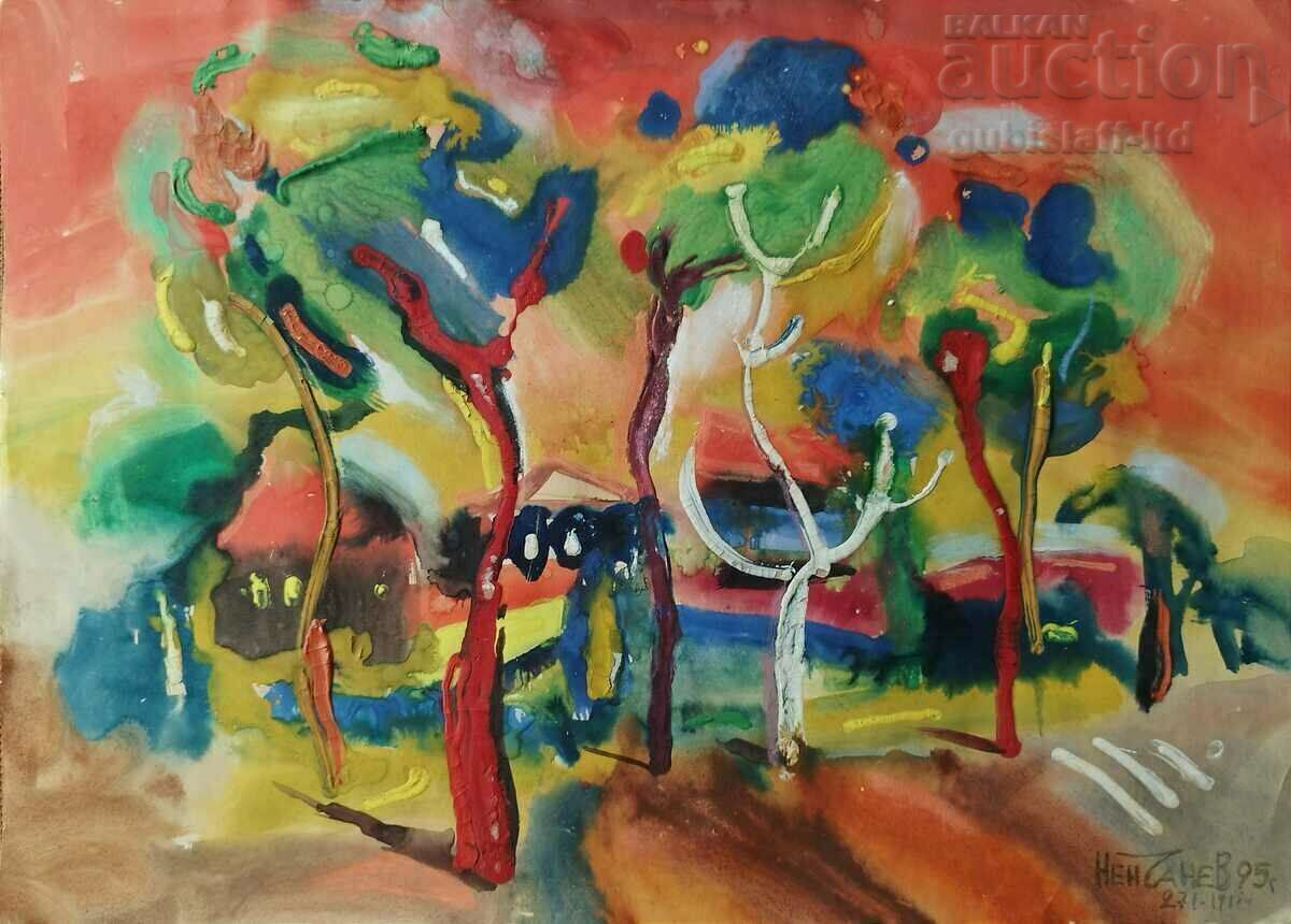 Painting, landscape, 1995, art. N. Chanev (1963-2020) Painting, landscape, 1995, art. N. Chanev (1963-2020)