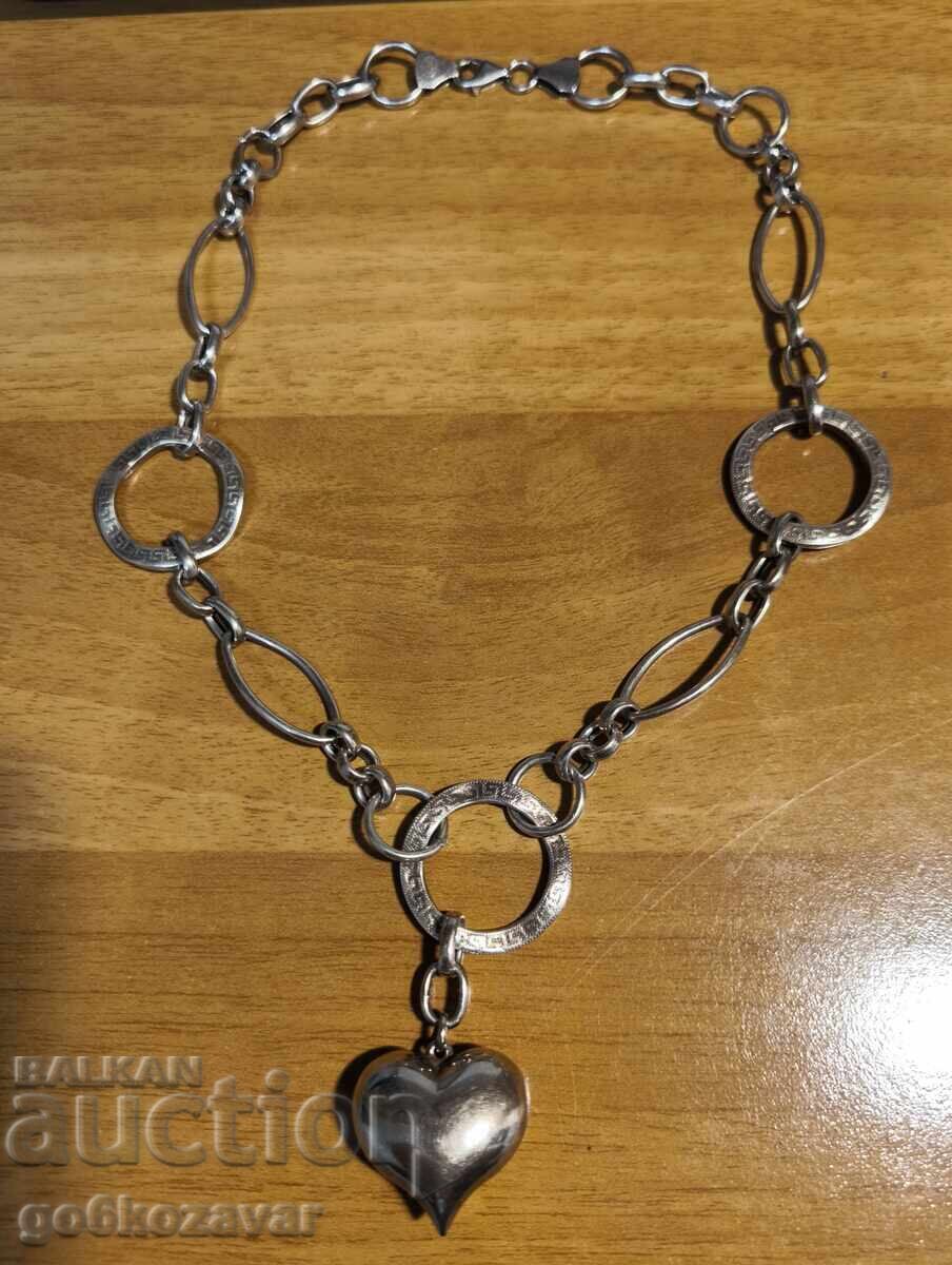 Сребърно Масивно Колие Сърце 0,925 ! с цена 126.00 лв. | € 64.42 Сребърно Масивно Колие Сърце 0,925 ! с цена 126.00 лв. | € 64.42