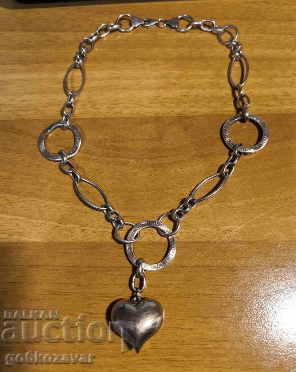 Сребърно Масивно Колие Сърце 0,925 ! Сребърно Масивно Колие Сърце 0,925 !