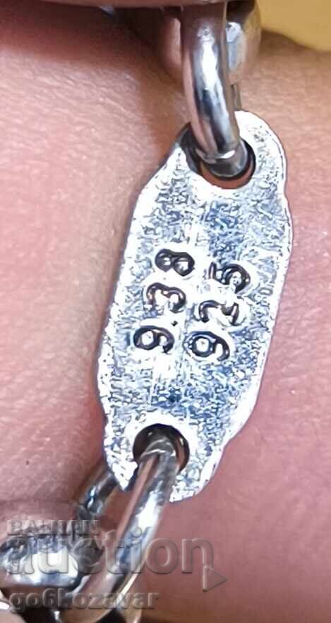 Auction Women's solid silver bracelet with natural pearls Auction Women's solid silver bracelet with natural pearls