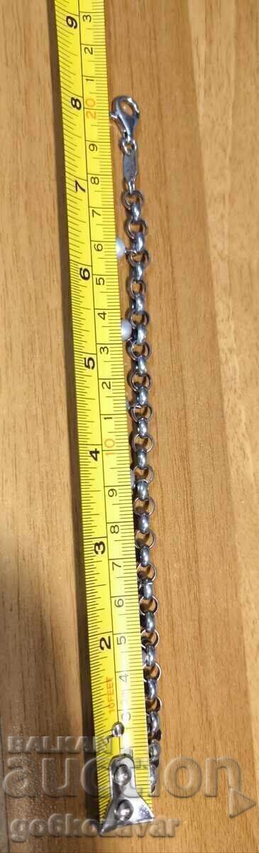 Women's solid silver bracelet with natural pearls - 6