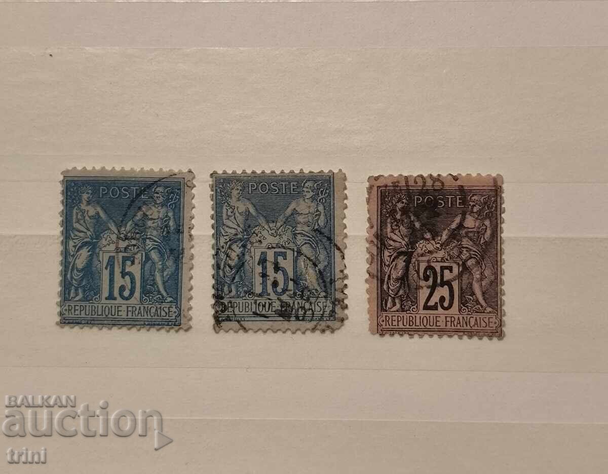 Франция 1877 г. Мир и Меркурий Франция 1877 г. Мир и Меркурий