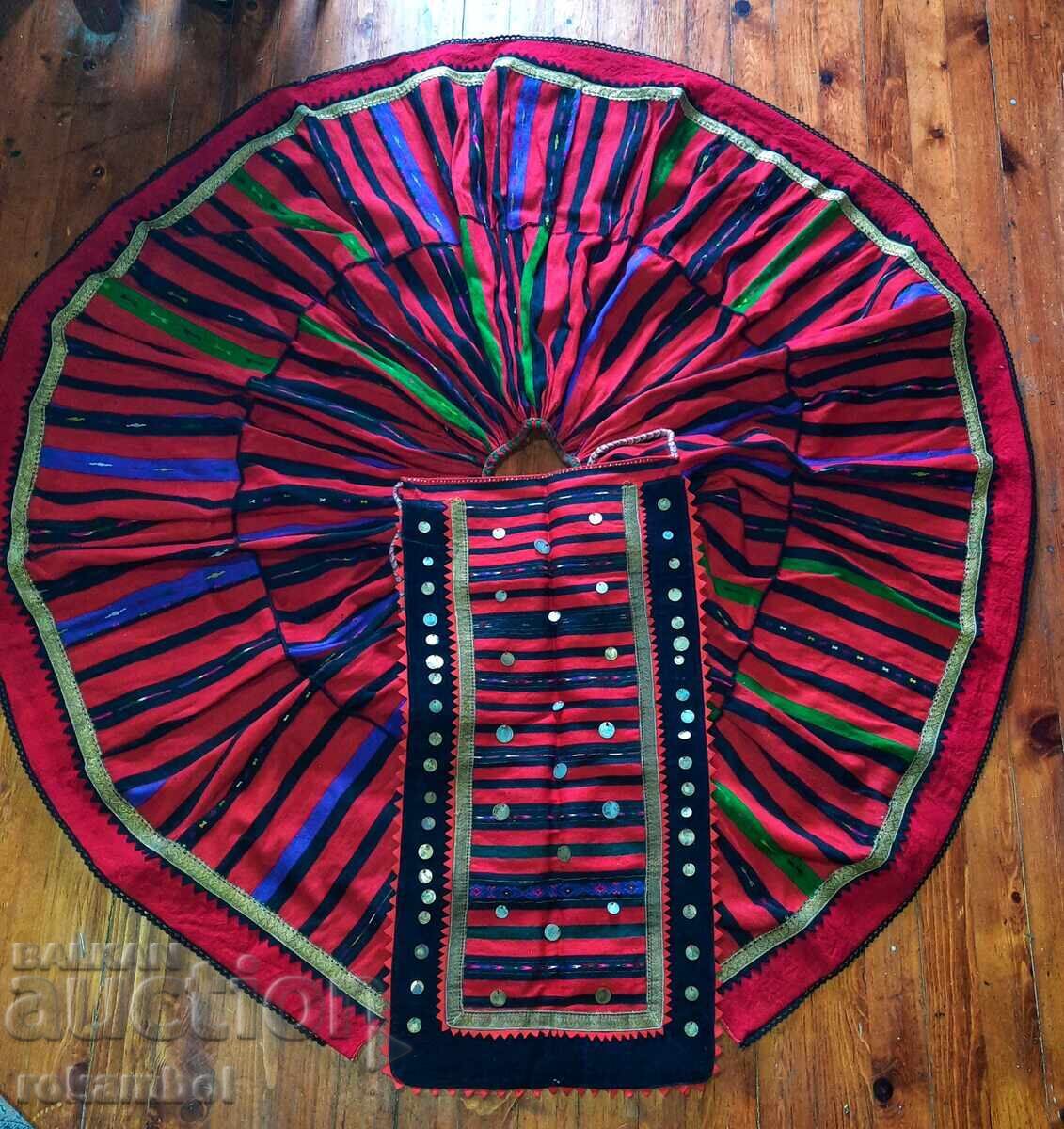 Authentic woolen rug and apron