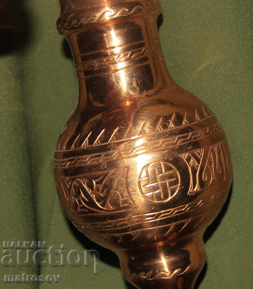 Vază solidă din cupru, lucrată manual - 5
